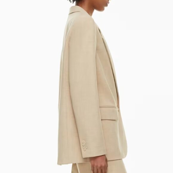 ARITZIA Wilfred 'Generation Blazer' in Heather Oat Beige (Linen Blend) - Picture 2 of 7